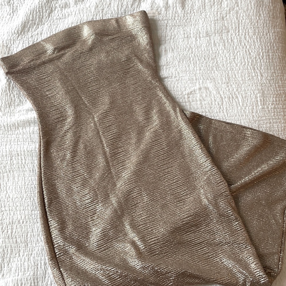 Gold tube dress
